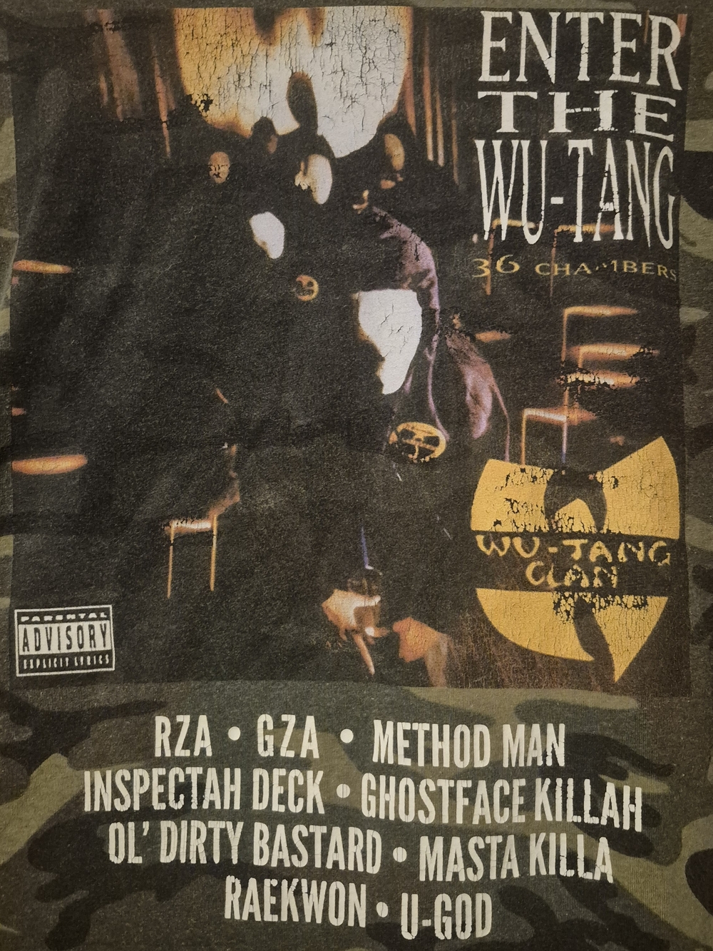 Rare Wu-Tang Mitchell & Ness Camo Graphic T-Shirt Men's Sz XL - Picture 6 of 11